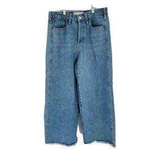 Happy X Nature Anthropologie High Rise Crop Wide Leg Jeans Sz 30